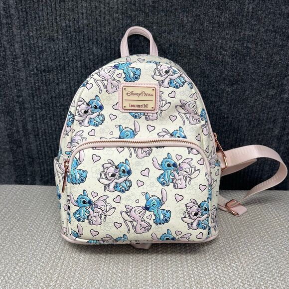 Loungefly Handbags - Loungefly Disney Parks Exclusive Mini Backpack Lilo & Stitch Angel Hearts Bag